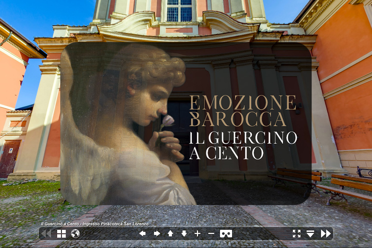 Schermata della mostra virtuale di Emozione Barocca. Il Guercino a Cento