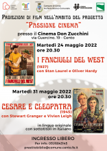 locandina film  "I I fanciulli del west" e "Cesare e Cleopatra"
