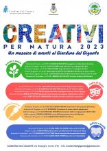 locandina con il programma generale Creativi per Natura