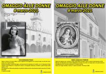 Locandine Elva Bonzagni Poggi e Maria Angelica Piombini con fotografie bn e bibliografie