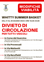 infografica viabilità corso Guercino per evento Whitty