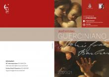 copertina pieghevole rassegna con quadro Guercino Madonna col bambino