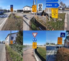 deviazioni strada provinciale 66 Corporeno cartelli varie direzioni